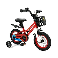 12" Kids Bike Children Bicycle, Training Wheels for 3-4 Years Old - Red
