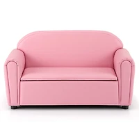Kids Sofa Armrest Chair, Storage Function - Pink