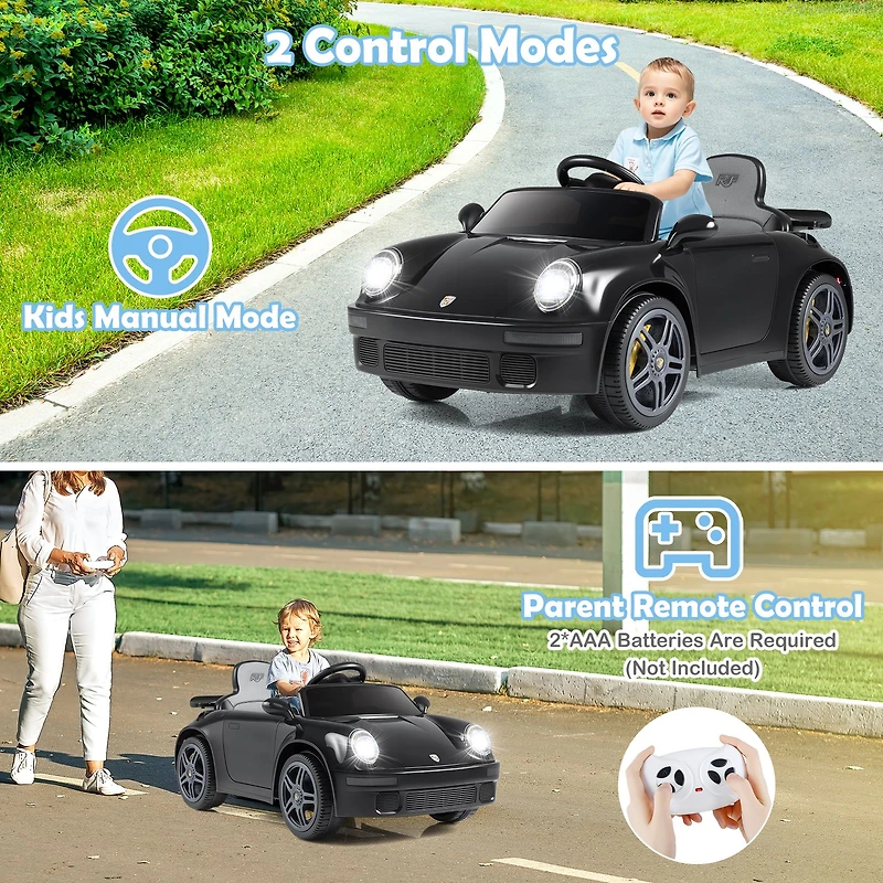 Voiture électrique pour enfants 12 V sous licence RUF?CTR, télécommande et musique - Noir