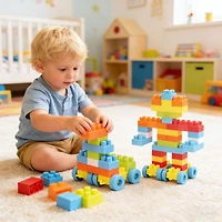 150-Piece Toddler Building Blocks Toy STEM Montessori Early Learning Toys, For 3+ Years Old
