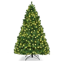 Arbre de Noël artificiel en PVC avec lumières DEL – 7 pi