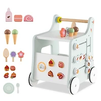 2-in-1 Baby Walker, Storage and Ice Creams for 1+ Years Old - Light Green