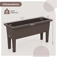 2-Piece Raised Garden Beds Self-Watering Planter Box, Detachable Legs and Drainage Hole
