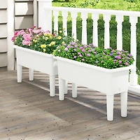 2 bacs de jardinage surélevés, système d'arrosage automatique, pieds amovibles et trou drainage