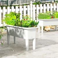 2-Piece Raised Garden Beds Self-Watering Planter Box, Detachable Legs and Drainage Hole