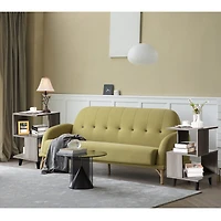 2-Piece Wooden Modern Nightstand Set, Legs for Living Room
