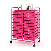 20 Drawers Rolling Storage Cart Studio Organizer