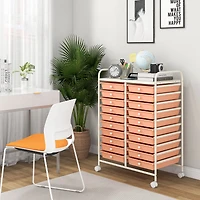 Chariot de rangement à roulettes, 20 tiroirs - Organisateur studio