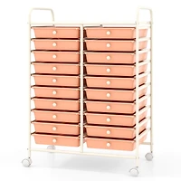 Chariot de rangement à roulettes, 20 tiroirs - Organisateur studio