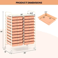 20 Drawers Rolling Storage Cart Studio Organizer