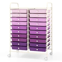 20 Drawers Rolling Storage Cart Studio Organizer