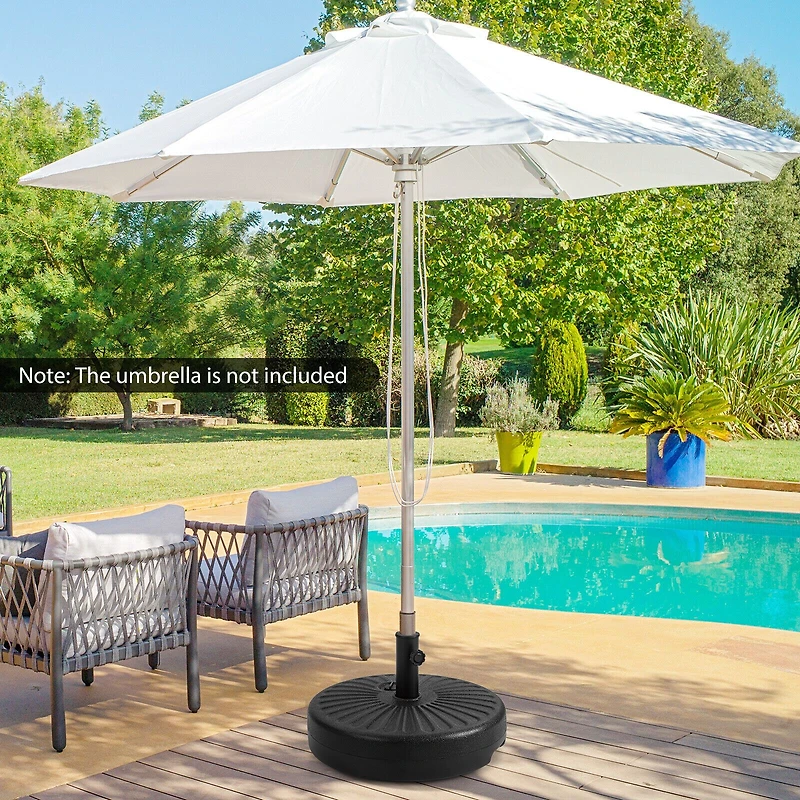 20" Fillable Heavy-Duty Round Umbrella Base Stand