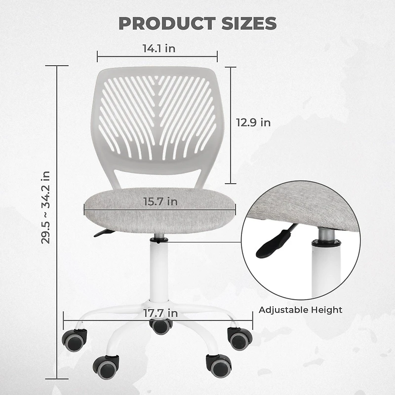 Grey Fabric Task Chair by Maison Classique
