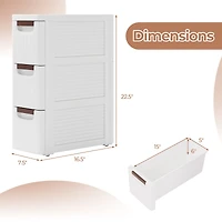 Drawer Rolling Organizer Unit Narrow Storage Cabinet