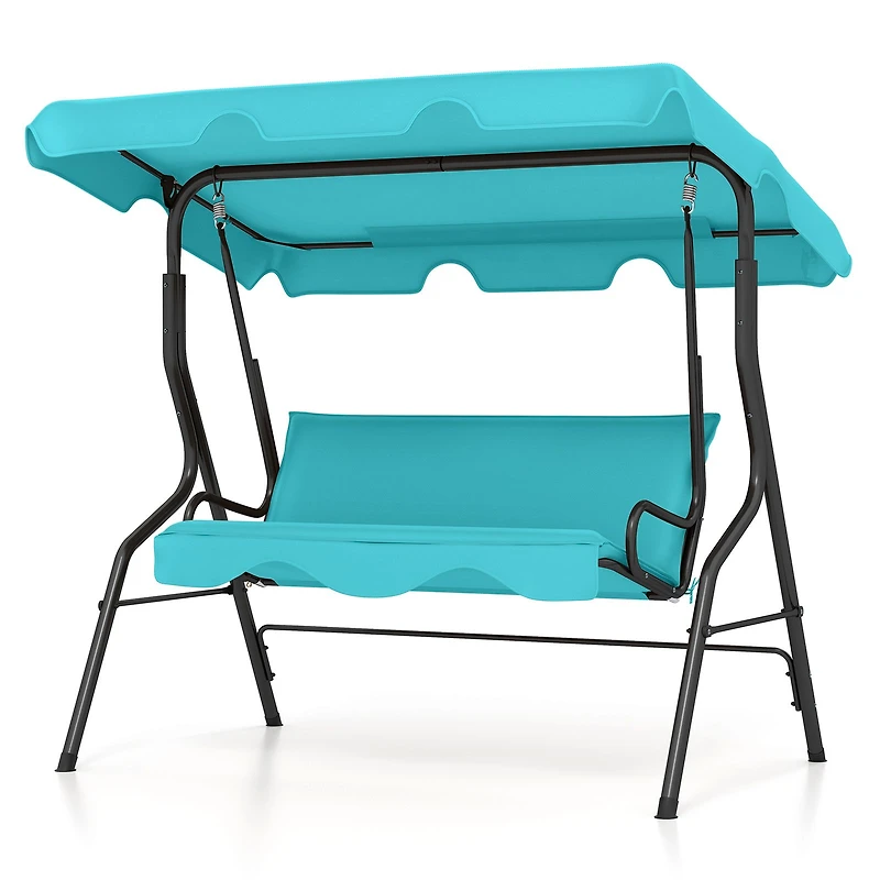 3 Seats Patio Canopy Swing