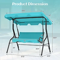 3 Seats Patio Canopy Swing