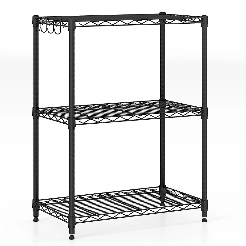 Tier Metal Storage Shelving Unit, V-Shaped Wire Rack and lbs Capacity