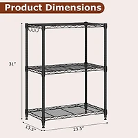 Tier Metal Storage Shelving Unit, V-Shaped Wire Rack and lbs Capacity