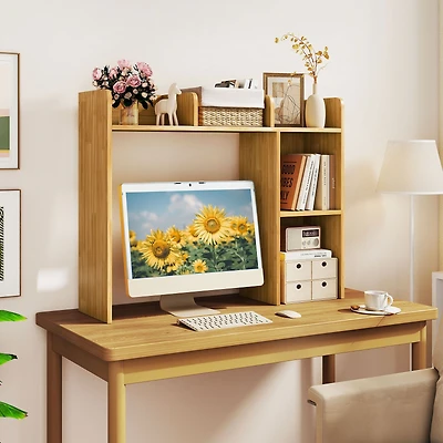 3-Tier Multipurpose Desk Bookshelf, 4 Shelves