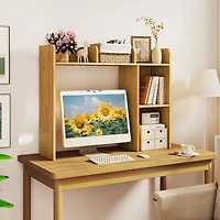 3-Tier Multipurpose Desk Bookshelf, 4 Shelves