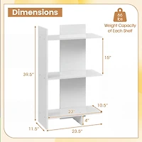 3 Tier Wooden Bookshelf, Anti-Tipping Kit