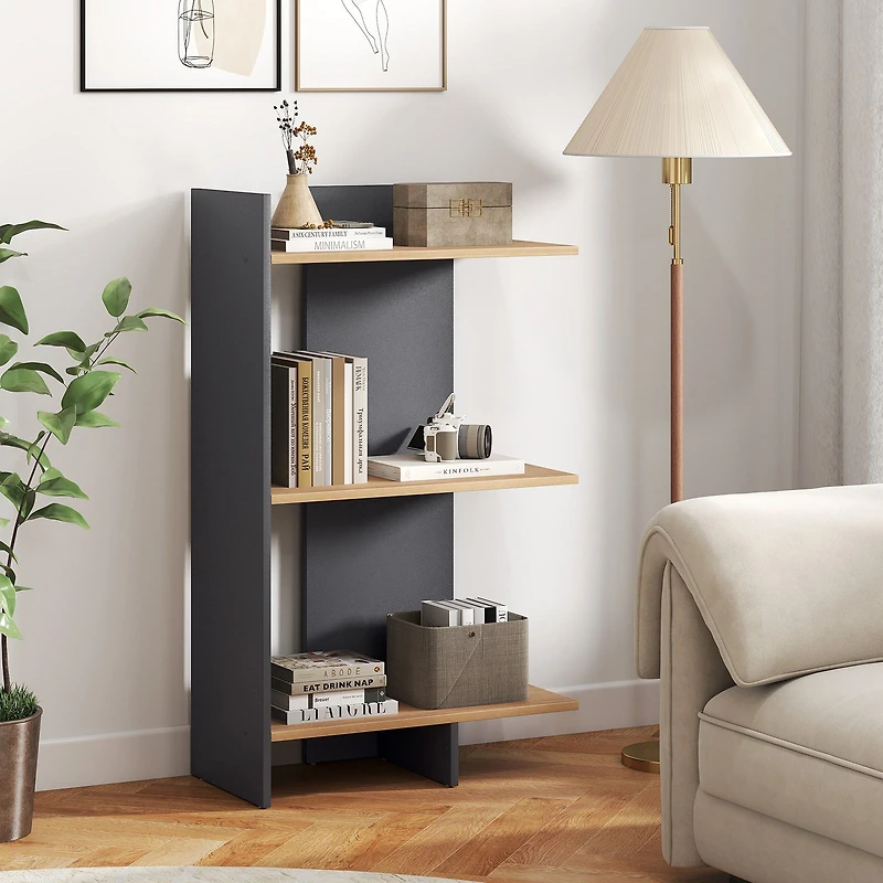 3 Tier Wooden Bookshelf, Anti-Tipping Kit