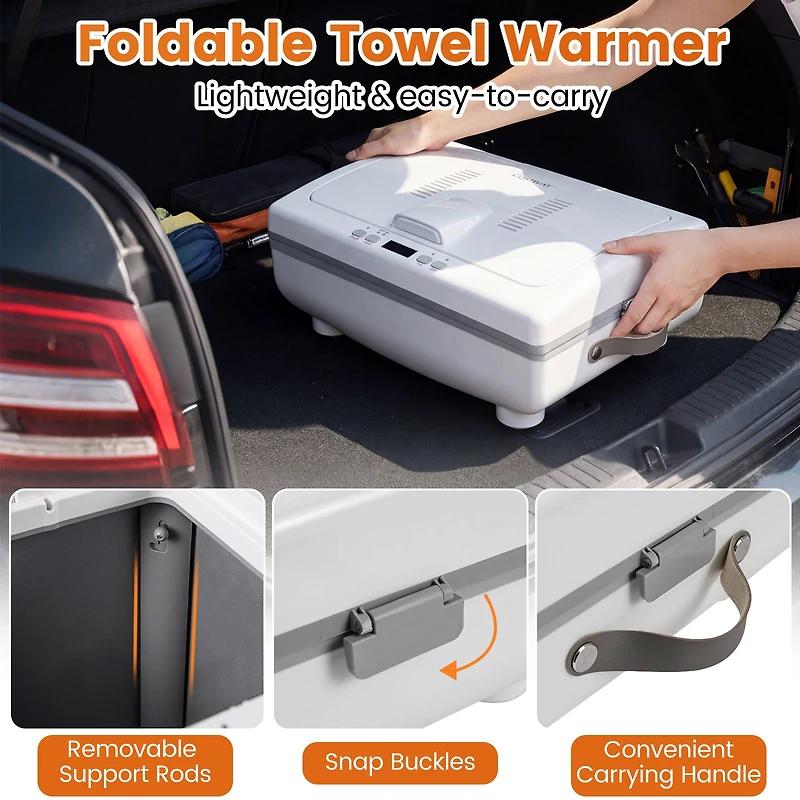 35L Large Towel Warmer, Heating and Drying Modes for Bathroom - Gray