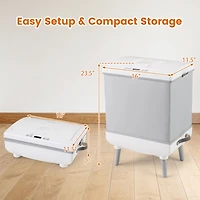 Grand sèche-serviettes de 35 L, modes de chauffage et de séchage pour salle de bain - Gris
