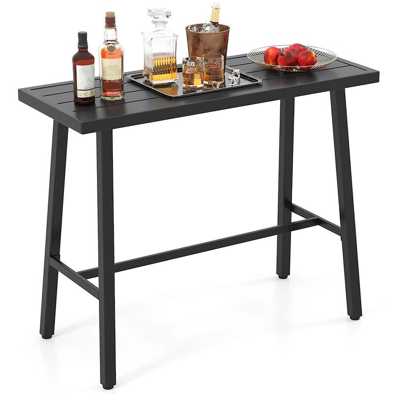 36" Patio Counter Height Bar Table, Adjustable Foot Pads