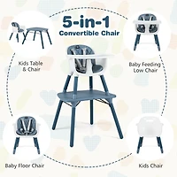 Ensemble table et chaise convertible 4 en 1 pour bébé tout-petit, coussin PU