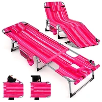 5-position Outdoor Folding Chaise Lounge Chair