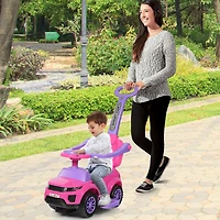 Voiture à pousser 3 en 1 pour tout-petits : poussette et voiture à roulettes, musique