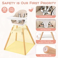 6 1 Convertible Highchair, Safety Harness and Removable Tray