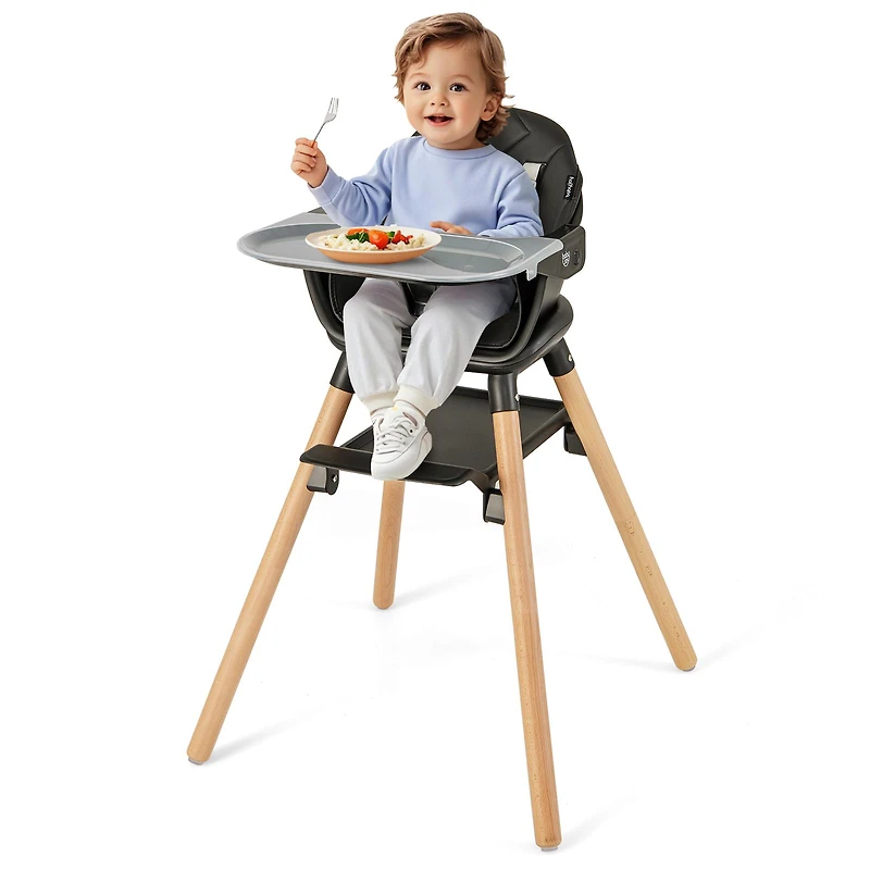 6 1 Convertible Highchair, Safety Harness and Removable Tray