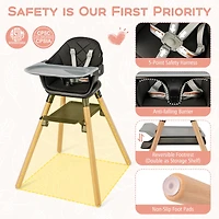 6 1 Convertible Highchair, Safety Harness and Removable Tray
