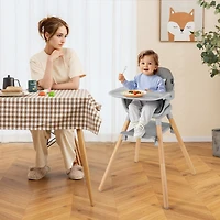 Chaise haute convertible 6 en 1, harnais de sécurité et plateau amovible