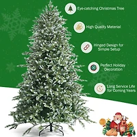 Hinged Artificial Christmas Spruce Tree with Mixed PE and PVC Tips - 8 ft