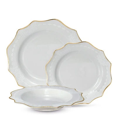 Beauman 18-Piece Bone China Dinnerware Set by Brilliant