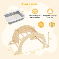 8 in 1 Climbing Arch Sensory Table for Kids, Collapsible Storage Bin for 3+ Years Old - Natural