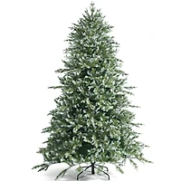 Arbre de Noël artificiel épinette à charnières avec pointes mixtes PE et PVC – 8 pi
