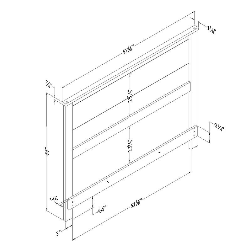 Tête de Lit Complète Fynn - Style Moderne Chêne Rustique par South Shore Furniture