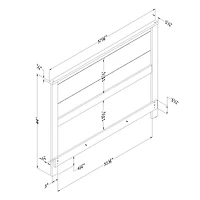 Tête de Lit Complète Fynn - Style Moderne Chêne Rustique par South Shore Furniture