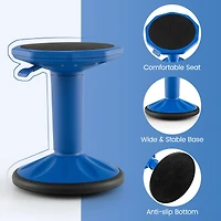 Adjustable-Height Wobble Chair Active Learning Stool, For Office Stand Up Desk - Navy