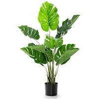 4 Feet Artificial Monstera Deliciosa Tree, 10 Leaves of Different Sizes