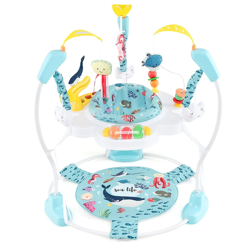 Baby Activity Center Height Adjustable Bouncing Saucer, Interactive Toys