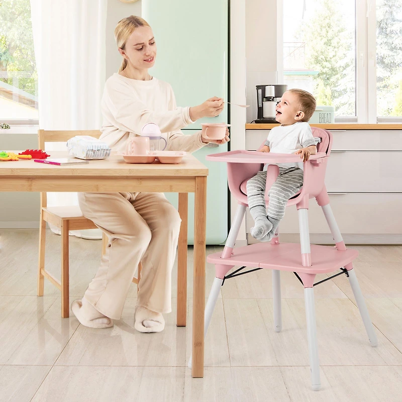 Ensemble table et chaise convertible 4 en 1 pour bébé tout-petit, coussin PU