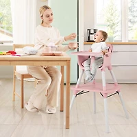 Ensemble table et chaise convertible 4 en 1 pour bébé tout-petit, coussin PU