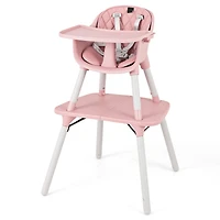 4-in-1 Baby Convertible Toddler Table Chair Set, PU Cushion
