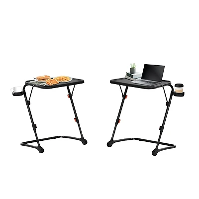 Folding Tray Tables with 4 Height Settings - Set of 2
