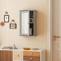 Armoire murale de salle de bain avec porte miroir